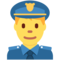 Man Police Officer emoji on Twitter
